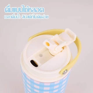 แก้วน้ำเก็บอุณหภูมิ 750ml สแตนเลสถ้วยเครื่องดื่มคู่พร้อมฟาง ถ้วยน้ําแข็งขนาดใหญ่แบบพกพาติดตั้งยานพาหนะแบบพกพาถ้วย-034B