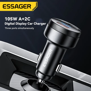 Essager 105W Digital Display Car Charger 2C + A Type C Usb PD45W Fast Charging รองรับ PSS PD QC สําหรับ 12 V-24 V รุ่น