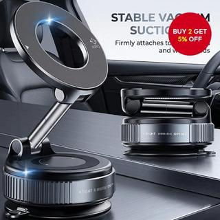N52 Magnetic Car Phone Holder Magnet 360° Rotatable & Foldable Vacuum Suction Cup Mount Adjustable For Dashboard Windshield Spring Road Trip