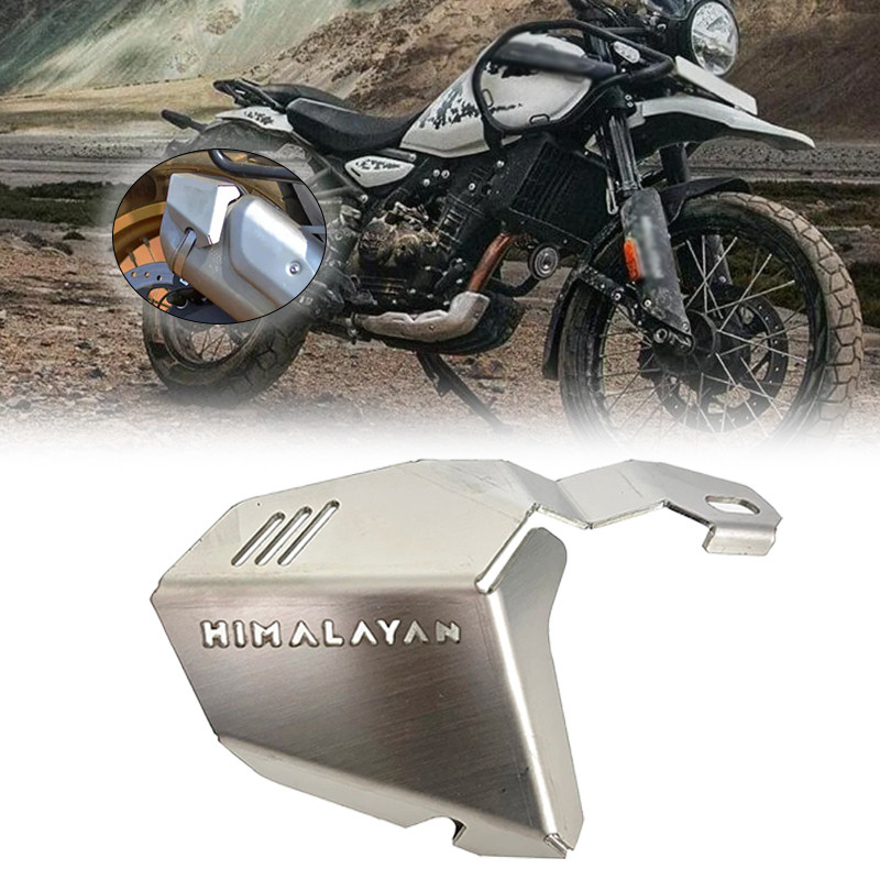 Fรถจักรยานยนต์ท่อไอเสียท่อความร้อนShield MufflerตรงสําหรับHimalayan 450 HIMALAYAN 450 Himalayan450 2
