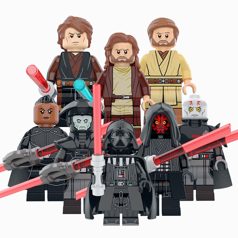 Darth Maul Mandalore Leader Double Red Blade Lightsaber บล็อกตัวต่อของเล่นสําหรับเด็ก