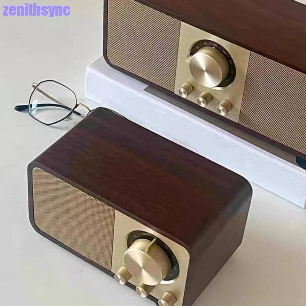 ZENITHSYNC ลําโพงบลูทูธ, Retro Super Bass วิทยุ FM พร้อมบลูทูธ, Sound Bar บลูทูธ 5.0 แบบหมุนปรับแต่ง Dial วิทยุวินเทจคลาสสิก
