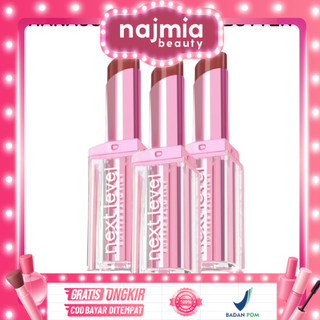 Najmia Ofc Hanasui Next Level Butter Balm l Color Butter Balm Tinted Lip Balm Melembabkan & Mencerahkan Bibir Lightweight & Cover Bibir Gelap Beauty Hyper Gloss Lip Balm