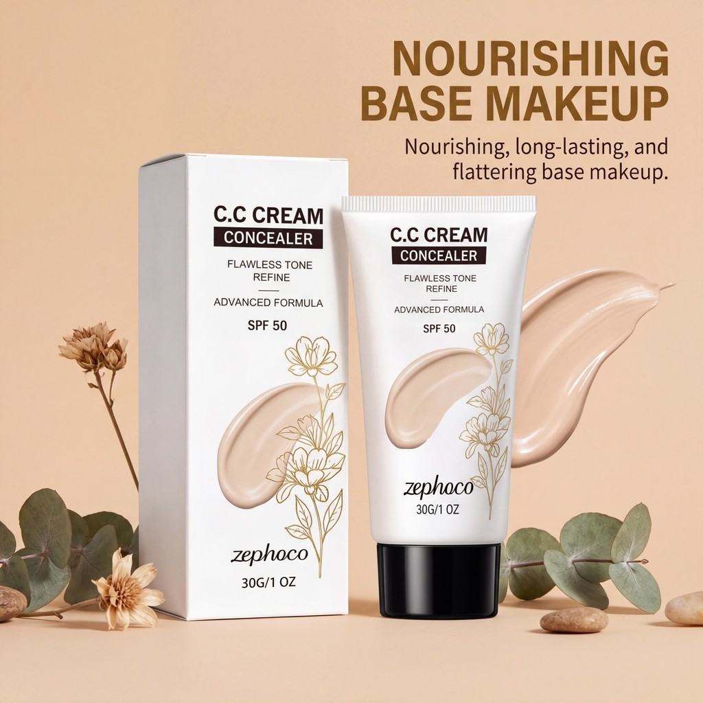 30g All-in-One CC Cream - Natural Beige, SPF50, Hides Imperfections, Dewy Finish, Lightweight