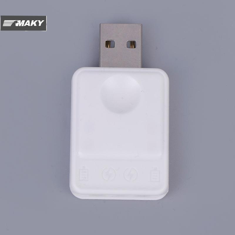 [MAKY] CR425 เครื่องชาร์จแบตเตอรี่ไฟฟ้าตกปลาลอยแบบชาร์จไฟได้ CR425 แบตเตอรี่เครื่องชาร์จ USB 2 รูอะแ