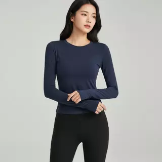 เสื้อแขนยาวออกกำลังกายผู้หญิง โยคะ Slim Fit ฟิตเนส เสื้อกีฬาแขนยาว แห้งไว S-2XL