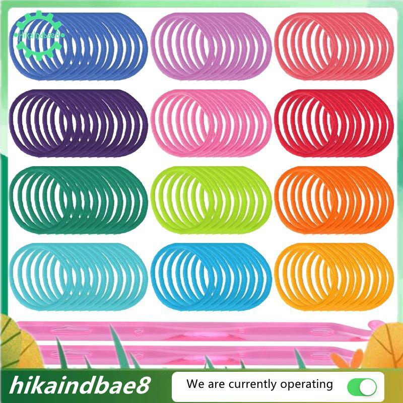[hIkAi] 192 ชิ้น 7 นิ้ว Potholder Loops Weaving Loops Weaving Craft Loops 12 สีสําหรับ DIY หัตถกรรมอ
