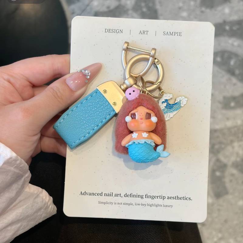 Car Cute Grain Advanced Keychain Creative Pendants Backpack Cartoon Pendant Leather Gift Mobile Phon