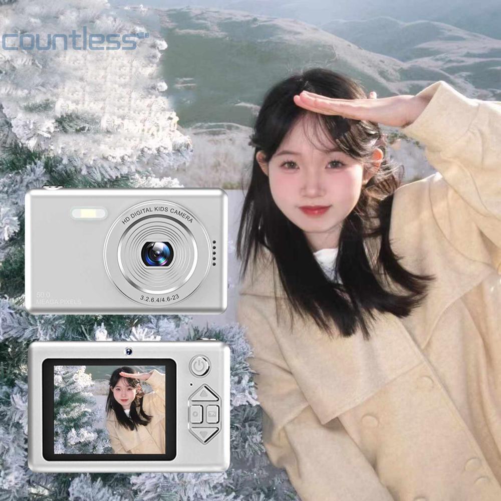 COD กล้องดิจิตอลขนาดกะทัดรัดพร้อมไฟเติม (ไม่รวมการ์ด TF) กล้อง Vlogging 4K ของขวัญหลายโหมดสําหรับเด็กวัยรุ่นและสตาร์ทเตอร์