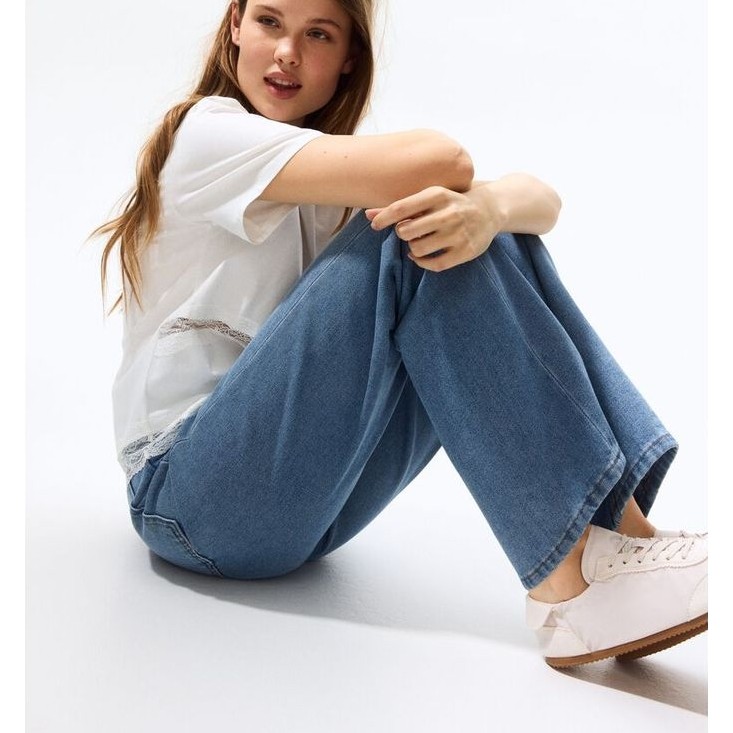 H&M(เอชแอนด์เอ็ม) กางเกงยีนส์ Straight High ผู้หญิง 1209534_9