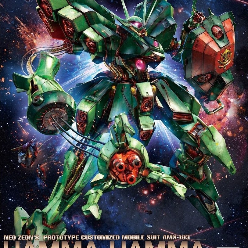 BANDAI RE 1/100 Mobile Suit Gundam ZZ AMX-103 HAMMA-HAMMA โมเดลพลาสติก