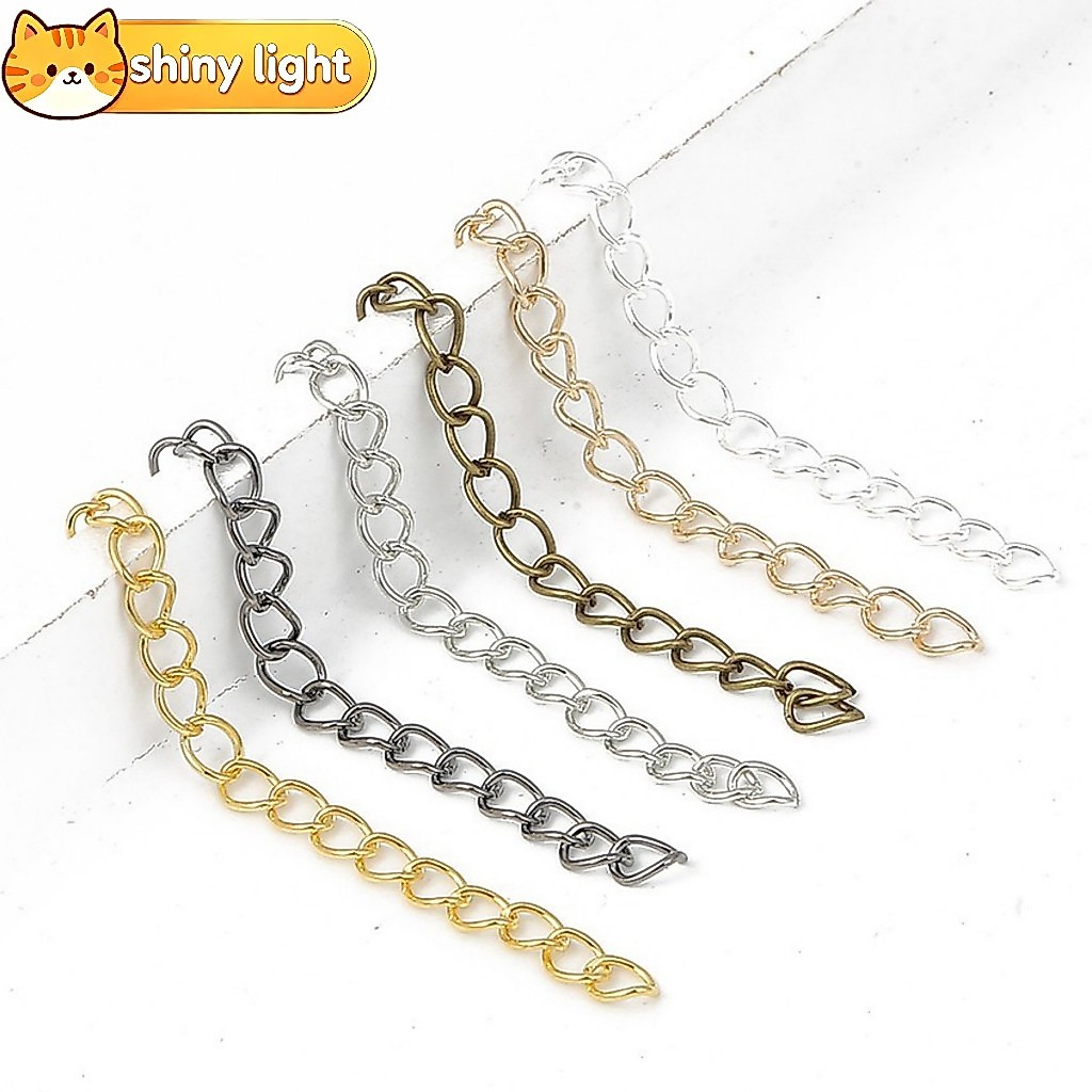 โซ่ต่อสร้อยคอและสร้อยข้อมือ 50-70 มม. 50 ชิ้น อุปกรณ์ DIY ทำเครื่องประดับ สร้อยคอ สร้อยข้อมือ พวงกุญแจ