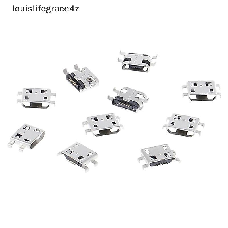 10 ชิ้นประเภท B micro usb 5 pin เครื่องชาร์จหญิง mount ja พอร์ตเชื่อมต่อ soet