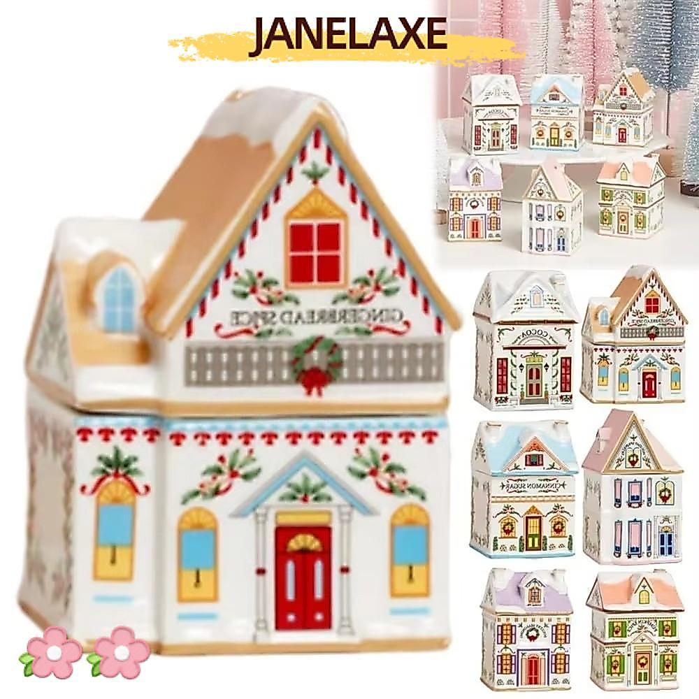 JANELAXE932JN Village ขวดบ้านเครื่องเทศ, การ์ตูนเดสก์ท็อปตกแต่ง House วันหยุด Village Spice House, M
