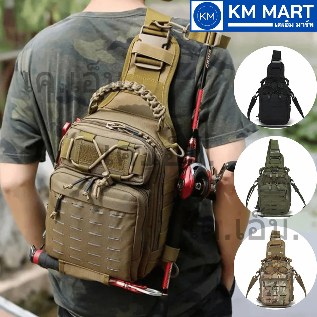 กระเป๋าคาดอก 012 Tactical Sling Bag กระเป๋าสะพายพาดลำตัว ผ้ากันน้ำ Oxford ทนต่อการขีดข่วน