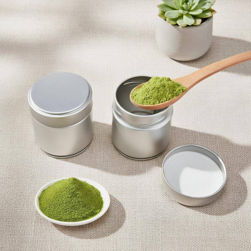 Z&P 1 ชิ้นแบบพกพามินิมัทฉะผงสามารถ Thi Tinplate ชาปิดผนึก Jar เครื่องเทศกล่องเก็บคอนเทนเนอร์กล่อง Gadgets ครัวในครัวเรือน COD