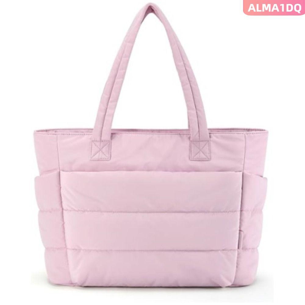 ALMA1DQ Fluffy Puffer กระเป๋าถือ,หลายกระเป๋า Casual Women Tote กระเป๋า,แฟชั่นขนาดใหญ่ความจุกระเป๋าแม