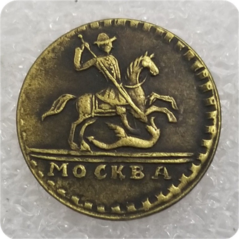 J15readystock งานฝีมือโบราณรัสเซีย 1728 รัสเซีย KOPEK COIN Silver Dollar ขายส่ง