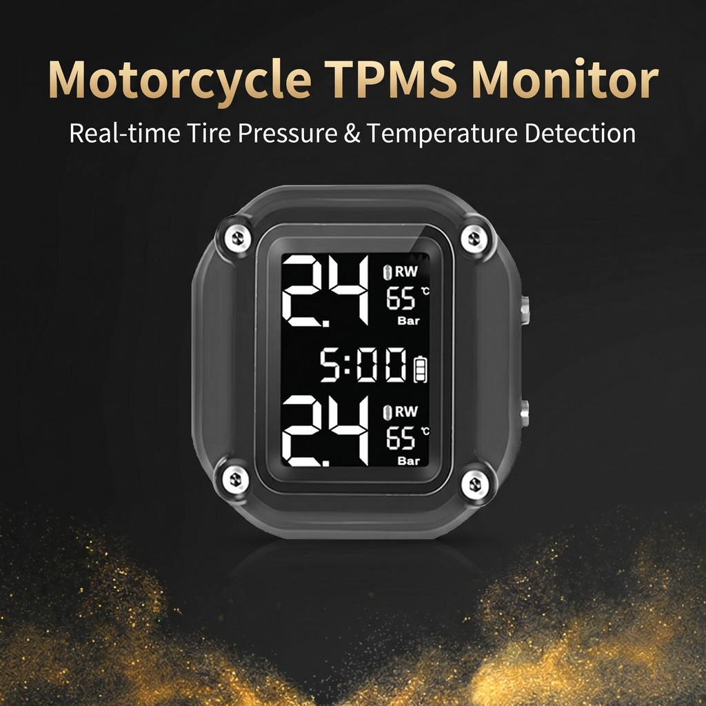 M5 M6 M7 TPMS ระบบตรวจสอบความดันยางรถจักรยานยนต์ 2 ล้อรถยนต์ไฟฟ้าเครื่องตรวจจับความดันยางจอแสดงผลดิจิตอลไร้สายเครื่องวัดความดันลมยางภายนอก