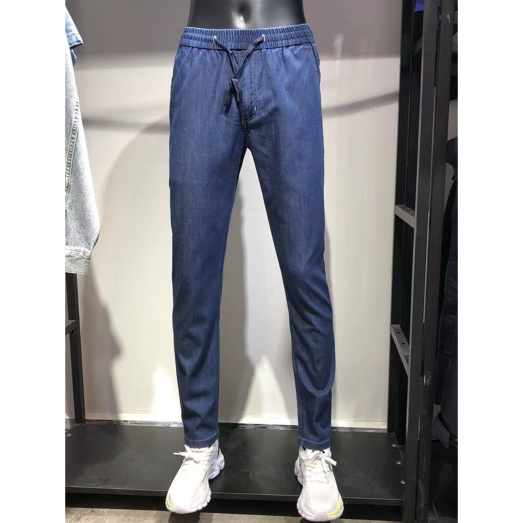 F First-Line ยี่ห้อเสื้อผ้าผู้ชายถอนตู้ฤดูร้อนสไตล์บาง Drawstring Men ถักยืด JJ Slim @