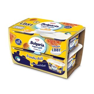 เมจิ บัลแกเรียโยเกิร์ตน้ำผึ้ง Meiji Bulgaria Golden Honey 110g. Pack4