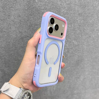 หรูหราป้องกันการหล่น 2 ใน 1 เคสโทรศัพท์แม่เหล็กสําหรับ ไอโฟน 11 12 13 14 15 16 17 มือโปร สูงสุด กันกระแทกกันชนกลับกรณีปก