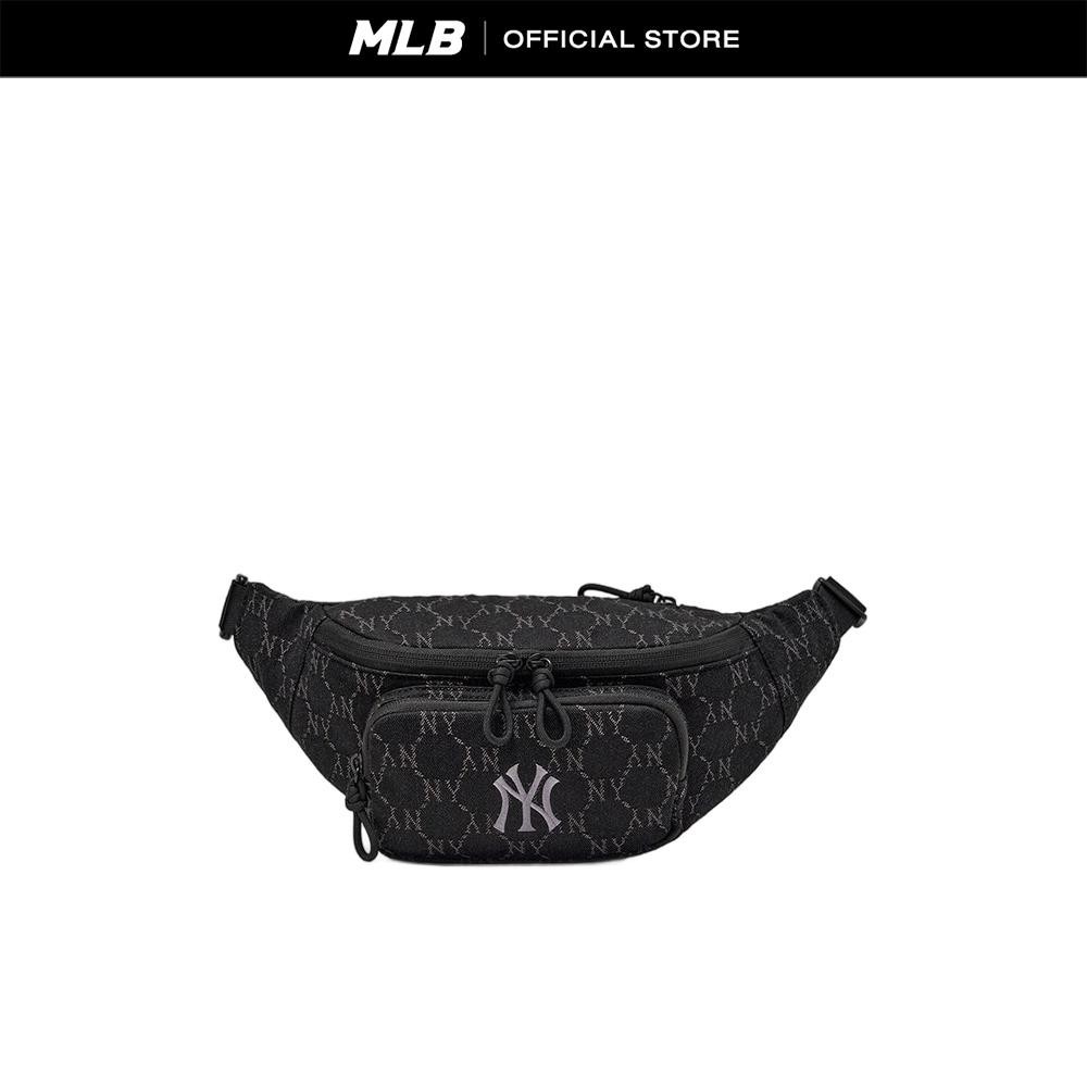 MLB กระเป๋าคาดเอว ยูนิเซ็กส์ Dia Monogram Vintage Denim Jacquard Hipsack รุ่น 3AHSMV45N 50BKS สีดำ