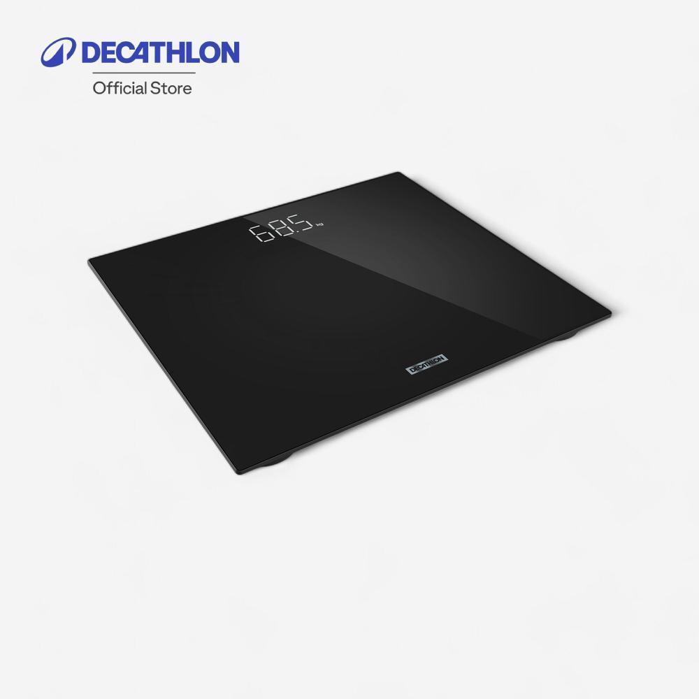 Decathlon Scale 100 Personal Scales - Glass ที่ชั่งน้ำหนักส่วนบุคคลรุ่น Scale 100 (กระจก) - Black