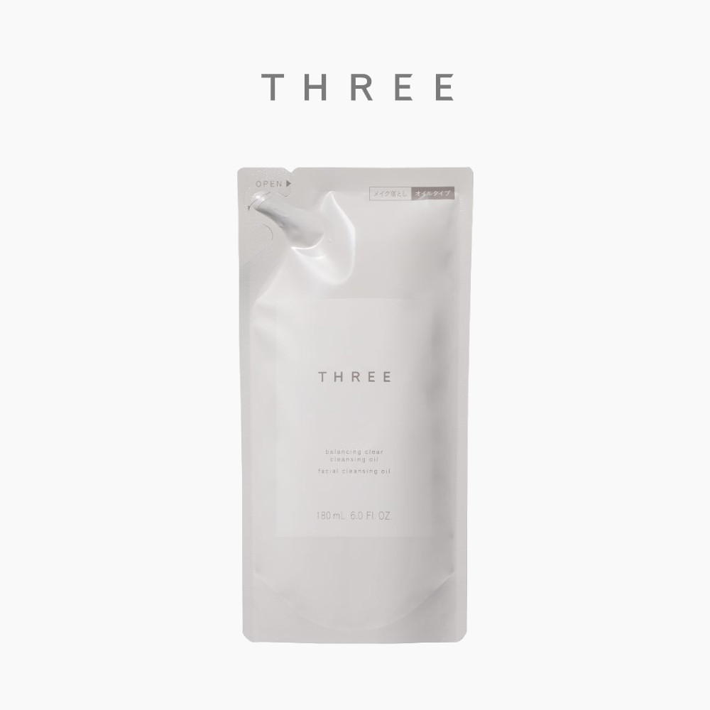 THREE Balancing Clear Cleansing Oil 180mL (refill) ทรี บาลานซิ่ง เคลียร์ คลีนซิ่ง ออยล์ (รีฟิล)