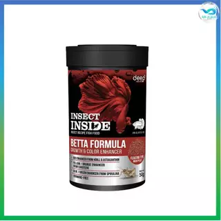 Deep Insect Inside Betta Formula ดีพ อาหารปลากัด สูตรเร่งโต และ สูตรเร่งสี เม็ดเล็ก ย่อยง่าย