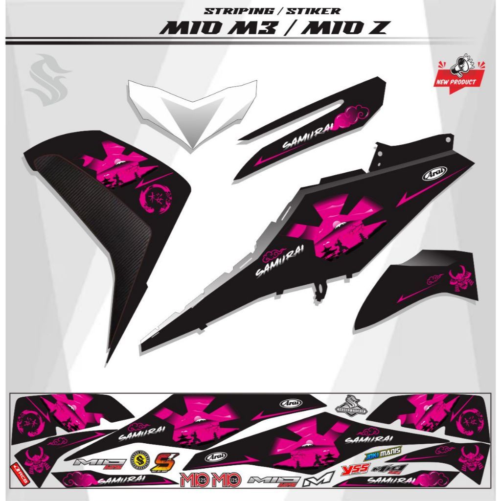 MIO M3 สติ๊กเกอร์ / MIO Z STRIPING / MIO M3 ใหม่ MOTIF สติ๊กเกอร์ VARIATION