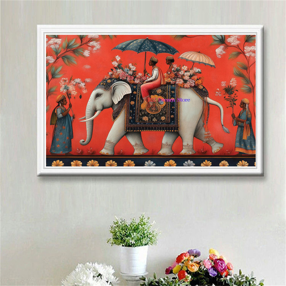ชุด Idols/elephants/religious Beliefs รูปแบบชุดภาพวาดเพชร, DIY 5D ภาพวาดเพชรโมเสคภาพวาดผ้าใบทําหัตถกรรมสําหรับตกแต่งผนัง Art, Frameless