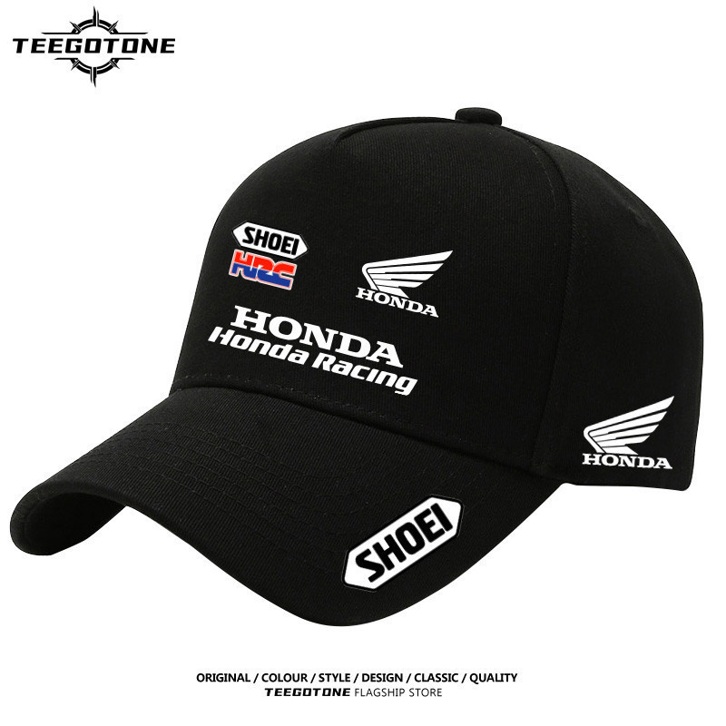 🧢 【หมวกเบสบอลขายดีที่สุด】 หมวกเบสบอล Honda ฮอนด้า ฮอนด้ารถจักรยานยนต์ปรับผ้าฝ้ายหมวกเบสบอลผู้ชายและผู้หญิงถนนหมวกเบสบอล