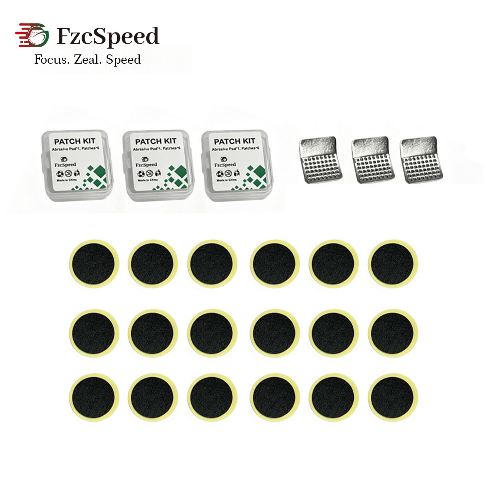 FzcSpeed ชุดซ่อมยางไร้กาว Bike Inner Tube Patch สําหรับขี่จักรยานภูเขาและถนน
