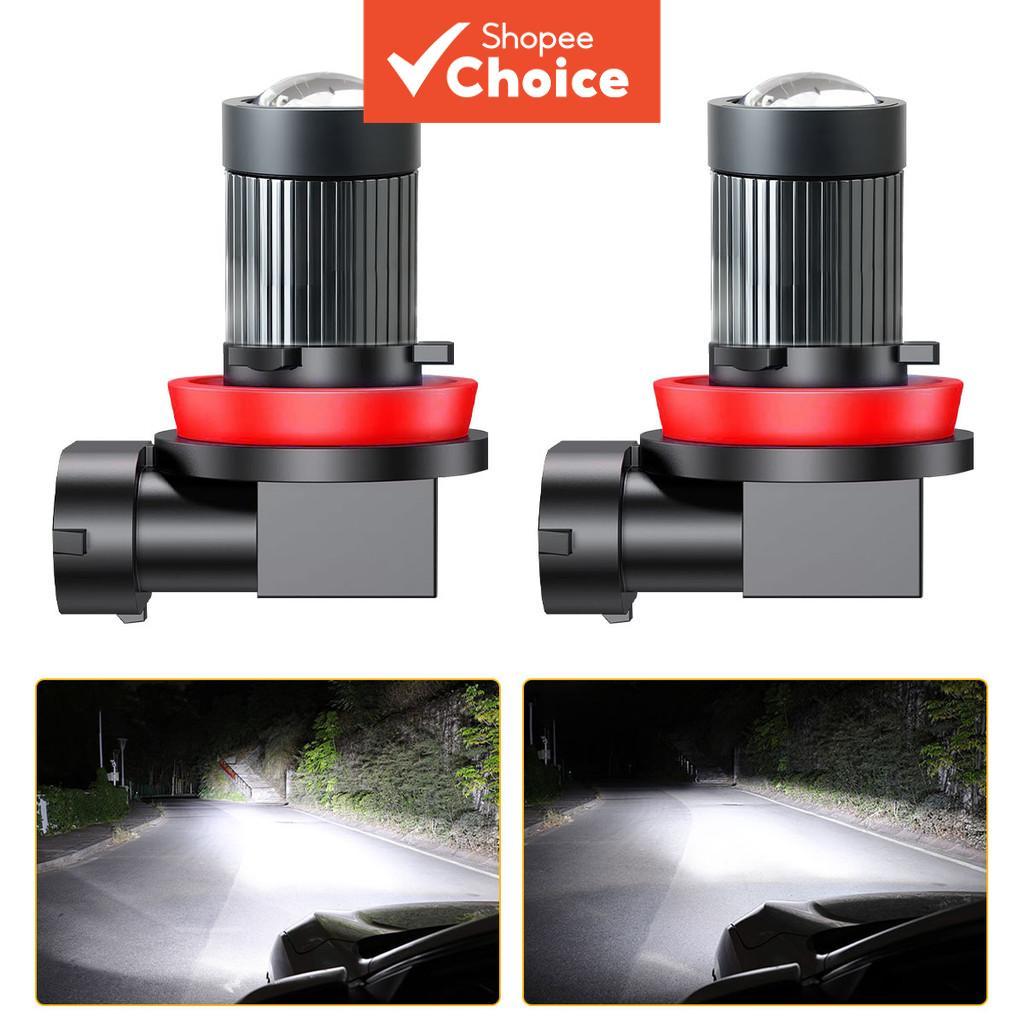 2 ชิ้นสีขาวสีเหลือง LED หมอกหลอดไฟ H11 H8 H9 H7 สกู๊ตเตอร์รถจักรยานยนต์โคมไฟ