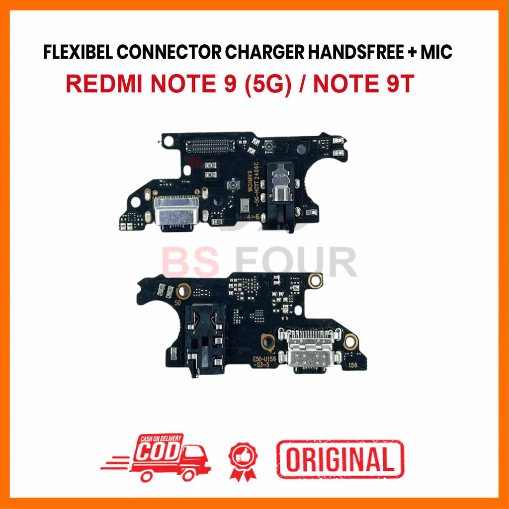FLEXIBLE CONNECTOR CHARGER XIAOMI REDMI NOTE 9 (5G) / NOTE 9T CONNECTOR HANDSFREE + MIC ORI