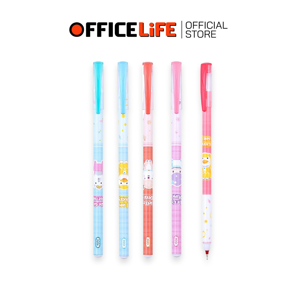 Quantum (ควอนตัม) ปากกาลูกลื่น แบบปลอก ขนาด 0.6 มม. รุ่น เบสท์เฟรนด์ Best Friend สี น้ำเงิน /แดง ( 1ด้าม /คละลาย )