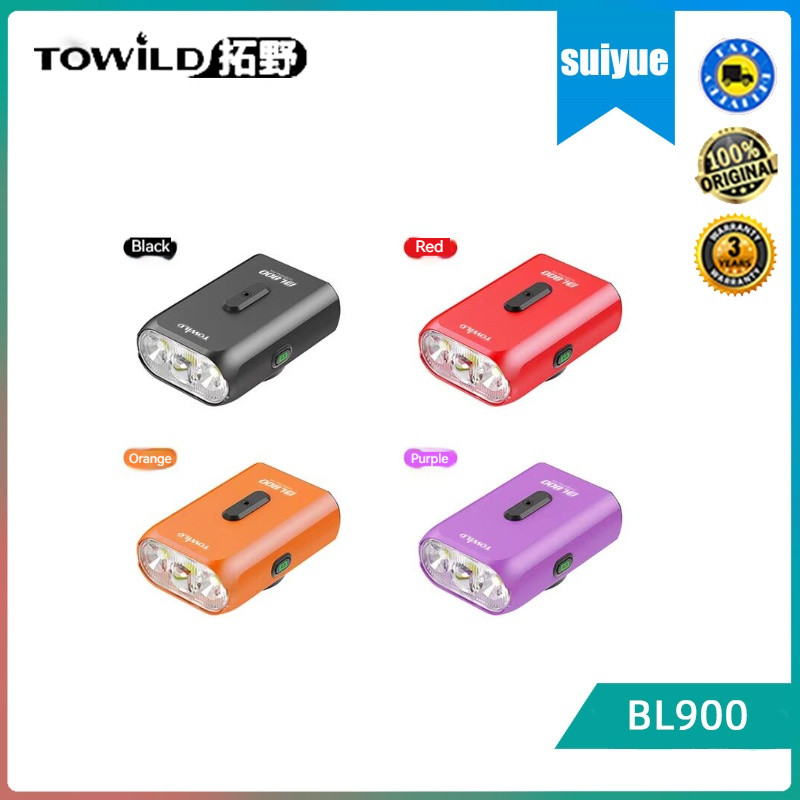 TOWILD BL900 ไฟหน้าจักรยานไฟมัลติฟังก์ชั่นไฟสูงและไฟต่ํา