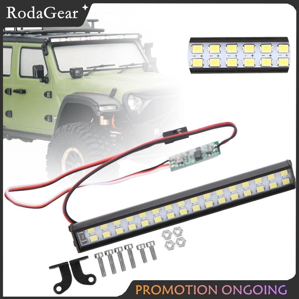 RodaGear RC ไฟ LED 32 ชิ้นโลหะ + พลาสติกโคมไฟหลังคา 100 มม. Universal Crawler Bar อัพเกรดอุปกรณ์เสริม
