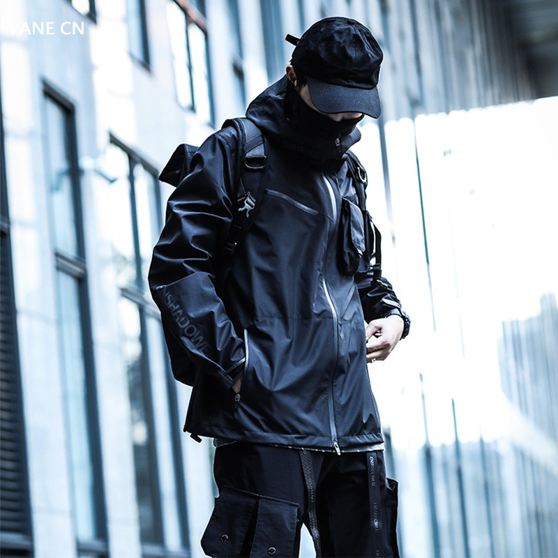 ENSHADOWER คอนซีลเลอร์ Joint สไตล์อินเทรนด์ Hooded Jacket ยุทธวิธีชุดสีดํา National Street สวมเสื้อแ