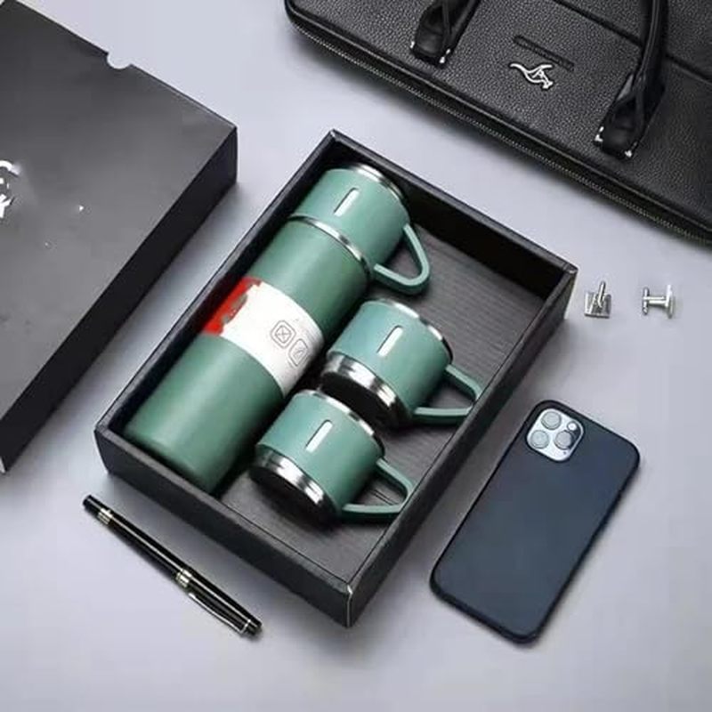 Stainless Steel Cup with Three lids Insulated Tea Cup
