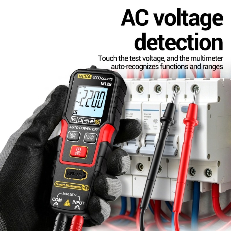 Lead Digital Multimeter แรงดันไฟฟ้าความต้านทานการต่อการวัดเครื่องทดสอบ NCV Test