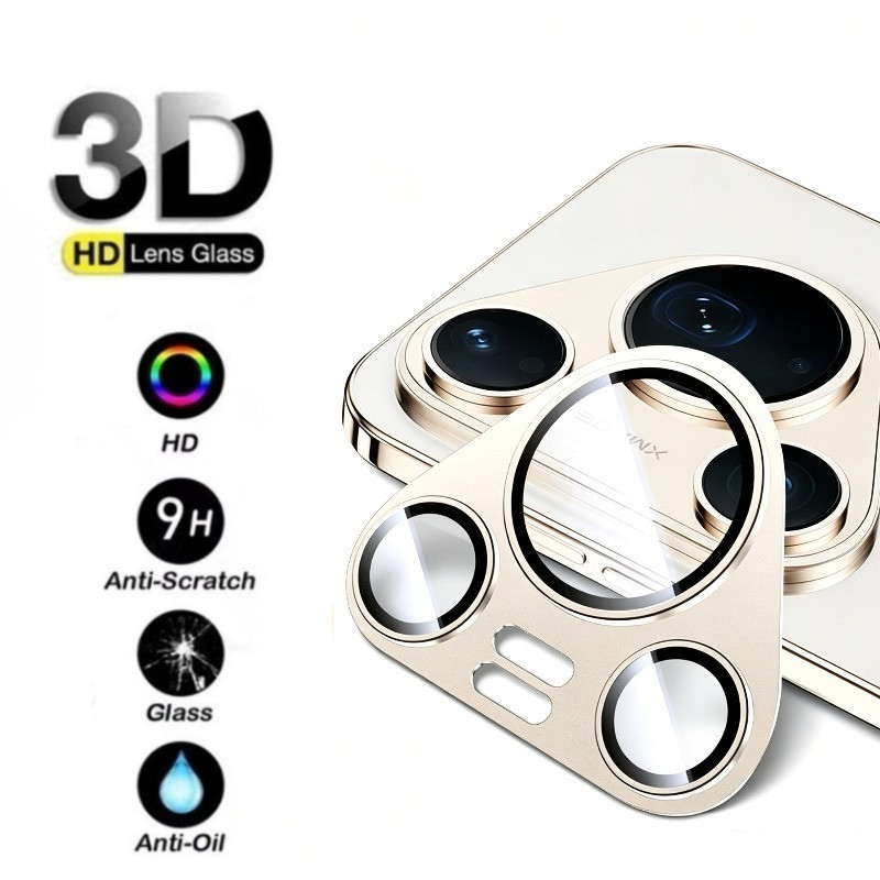 HD กระจกนิรภัยโลหะแหวนเกราะกล้องเลนส์สําหรับ Huawei Pura 90 Pro Max Anti-Scratch ฝาครอบเลนส์โทรศัพท์สําหรับ Huawei Pura 90Pro Max 90ProMax เลนส์ฟิล์ม
