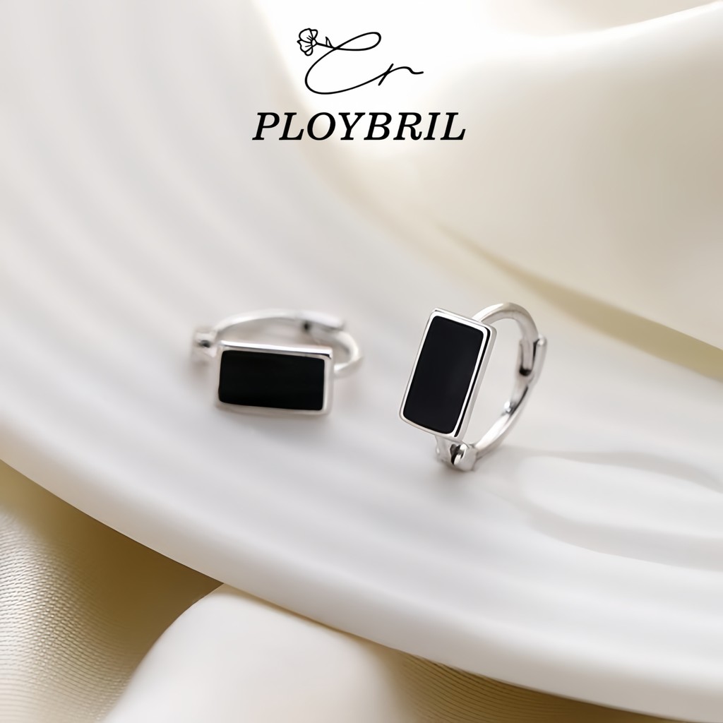 PLOYBRIL เกาหลีย้อนยุคสไตล์ฮ่องกงรักต่างหูสตั๊ดผู้หญิงแฟชั่นอารมณ์ซอกเซ็กซี่ E088