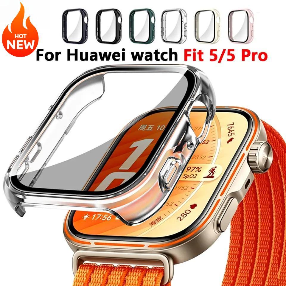 กระจกนิรภัย PC สําหรับ Huawei Watch Fit 5 Pro อุปกรณ์เสริม Anti-scratch ป้องกันหน้าจอกันชน Fit5 Fit4 Fit3 ฝาครอบ