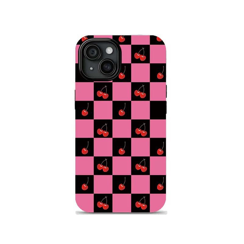 เคสโทรศัพท์ เหมาะสําหรับ iPhone Lattice Cherry เหมาะสําหรับ iPhone17promax16e Two-in-One 15plus14Pro