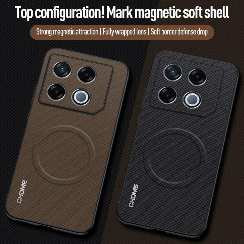 สําหรับ Infinix GT 20 Pro GT 20Pro GT20Pro 5G X6871 คาร์บอนไฟเบอร์ Hard Case แหวนแม่เหล็กยืดหยุ่น TP