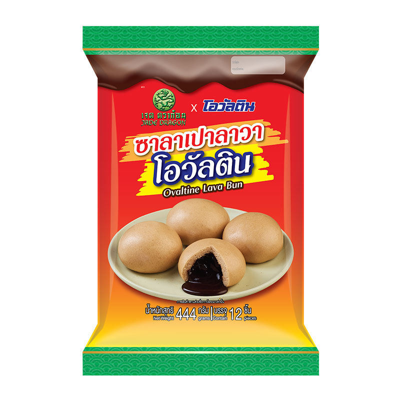 เจด ดราก้อน ซาลาเปาลาวาโอวัลติน 444 ก. (JADE DRAGON Ovaltine Lava Bun 444 g) โปโลแมน POLOMAN