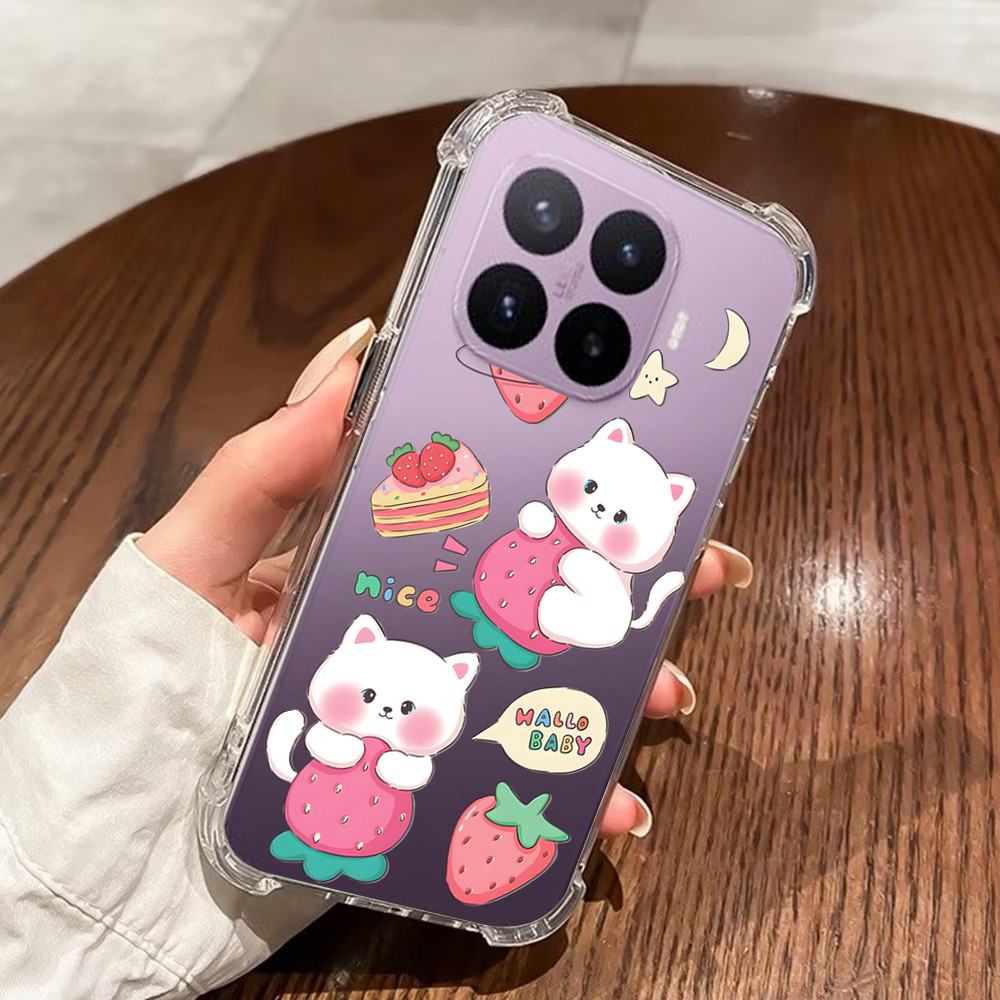 ใช้สำหรับ Xiaomi 17TPro Xiaomi17 17T 17Ultra ตรงรุ่น การ์ตูน Cover โปร่งใส Air Cushion เคสโทรศัพท์กันกระแทก 004