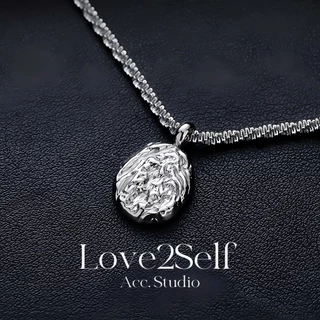 Love2selfX199 สร้อยคอจี้โลหะเหลวอินเทรนด์ Unisex สแตนเลส Anti Tarnish กันน้ํา Cool ทุกวันสวมใส่อุปกรณ์เสริม
